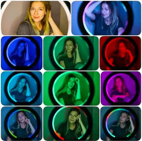 RGB Ring light 26 CM - MJ26 RGB Ring light With Mobile Holder - High Quality