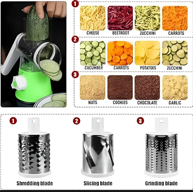 3 in 1 Vegetable Cutter Machine for Potato Onion Carrot - manual vegetable cutter 6 in 1 - potato slicer