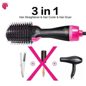 SP Dealz Hair Dryer Brush 3-in-1 Hot Air Brush Hair Styling Machine Brush for Women Fast Drying Styling Straightening Curling Hair