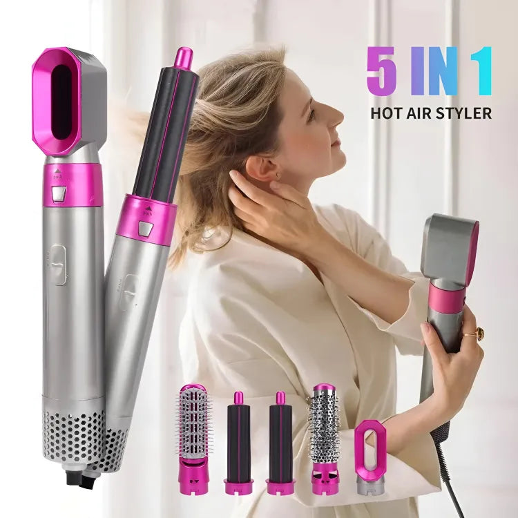 Babe - Hair Dryer - hairdryer - Professional Hair Dryer Brush & 5 in 1 Air Styler, 5 in 1 Hair Dryer Hot Air Brush Styler and Volumizer Hair