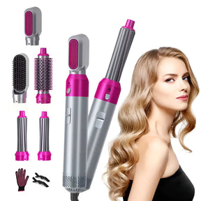 Babe - Hair Dryer - hairdryer - Professional Hair Dryer Brush & 5 in 1 Air Styler, 5 in 1 Hair Dryer Hot Air Brush Styler and Volumizer Hair