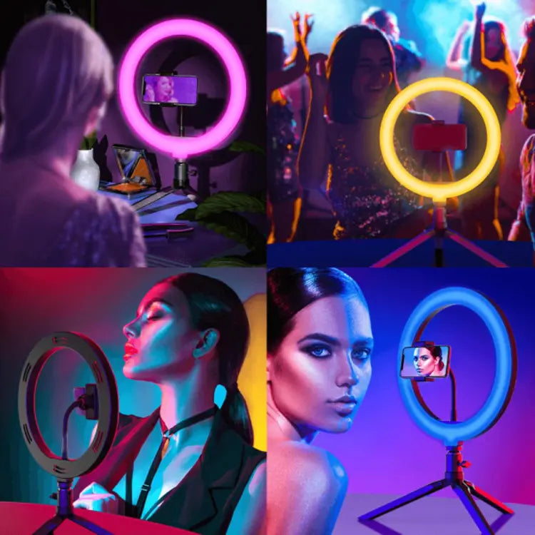 RGB Ring light 26 CM - MJ26 RGB Ring light With Mobile Holder - High Quality