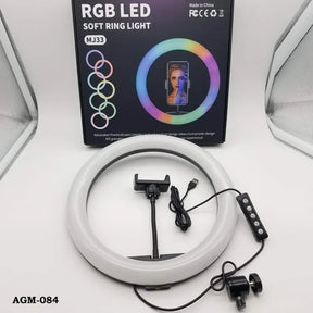 RGB Ring light 26 CM - MJ26 RGB Ring light With Mobile Holder - High Quality