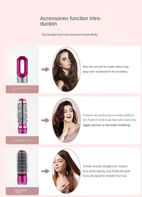 Babe - Hair Dryer - hairdryer - Professional Hair Dryer Brush & 5 in 1 Air Styler, 5 in 1 Hair Dryer Hot Air Brush Styler and Volumizer Hair