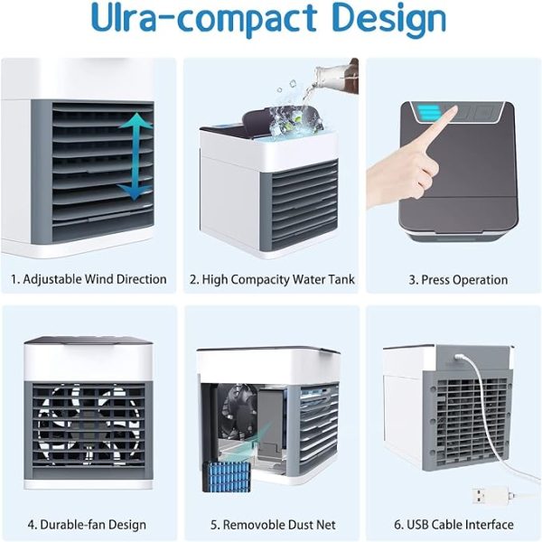 Arctic Mini Air Cooler Portable Super Strong Air Conditioner Fan USB Desktop Fan Portable Super Strong Air Conditioner Fan USB Desktop Fan