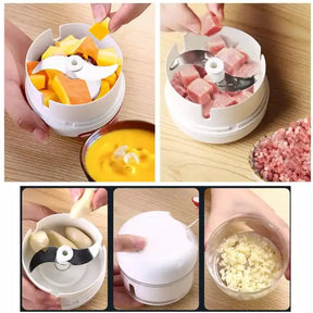 Mini Garlic Slicer Household Mincing Machine Minced Hand Pull Grinder Grill Vegetable Meat Kitchen Multi Chopper Shredder Gadget