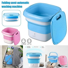 Portable Washing Machine | Mini Foldable Bucket Washer & Spin Dryer for Camping, RV, Travel | Lightweight and Easy to Carry in Small Spaces