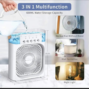 Portable Air Conditioner Fan Mini Cooling Ac Fan in Updated 900ML Personal Air Cooling