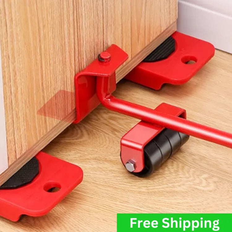 Furniture Mover Tool Set - Professional Moving Roller with Lifter Bar - Transport Wheels for Heavy Items