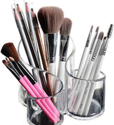 Acrylic Multi-purpose Brush Cosmetic Organizer 3 Compartment