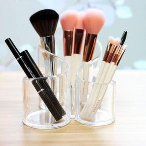 Acrylic Multi-purpose Brush Cosmetic Organizer 3 Compartment