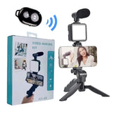 AY 49 Vlogging Kit with Mobile Holder, Tripod Stand, LED Ring Light, Model AY 49, Microphone