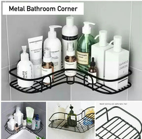 Metal Corner Rack For Bathroom & Kitchen Storage/Space Saver Rack