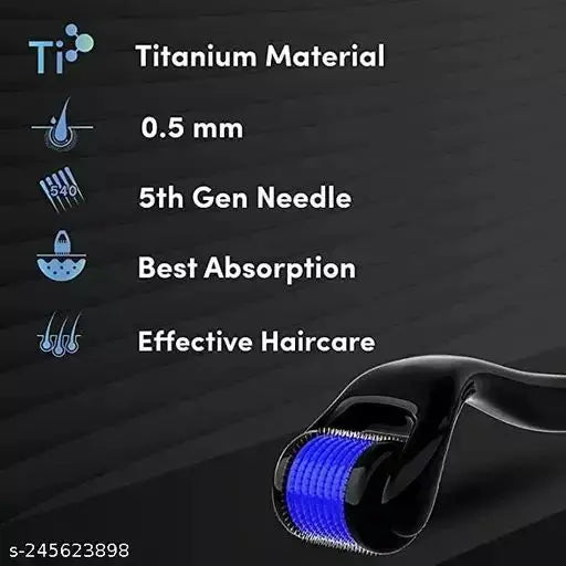 Natural Hair Regrowth | The Derma Roller for Hair Growth (0.5 mm) | Derma Roller for hair, beard and face