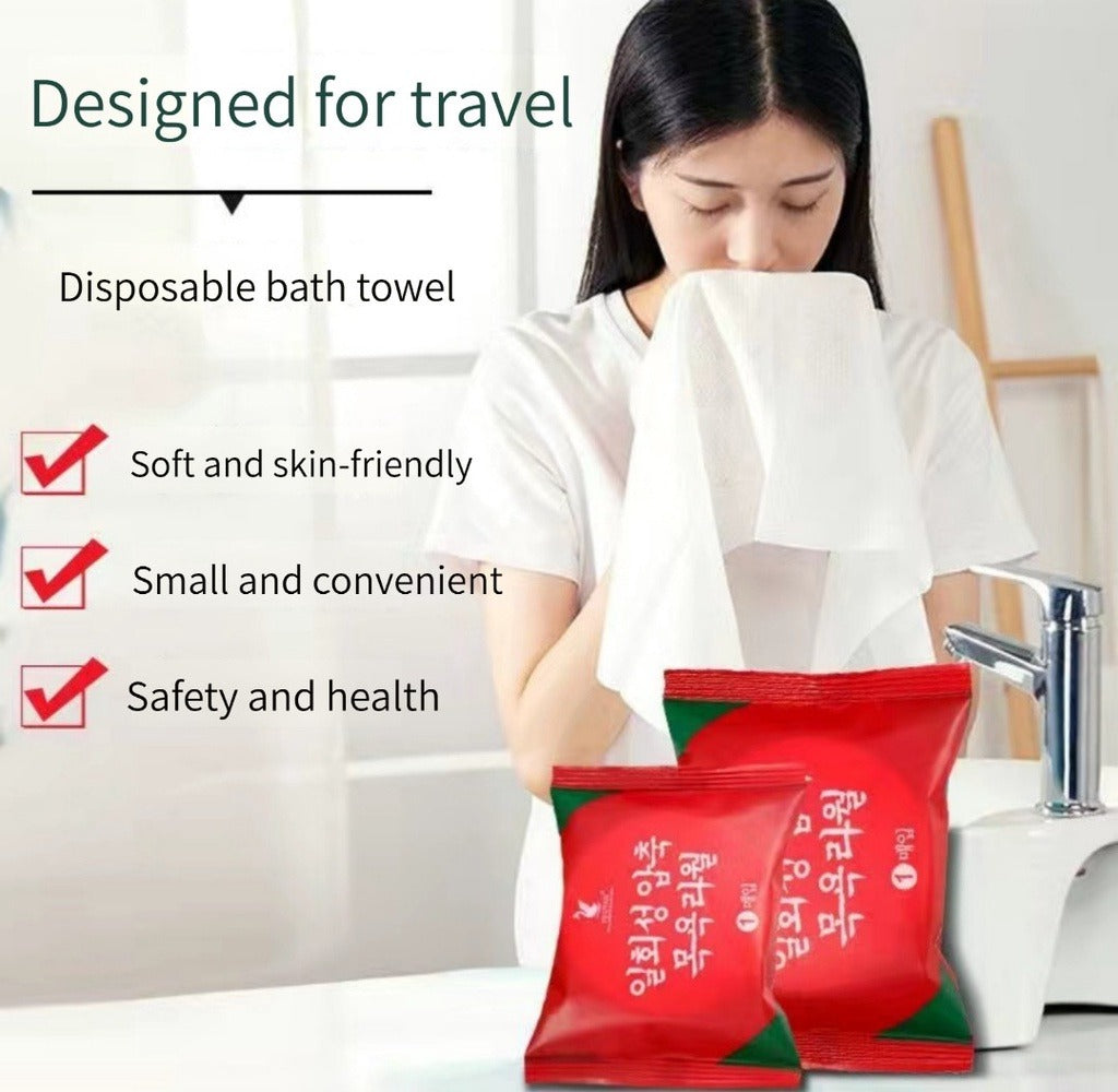 3 Pcs Of Compressed Bath Towels Disposable Face Towels Large