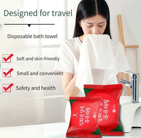 3 Pcs Of Compressed Bath Towels Disposable Face Towels Large