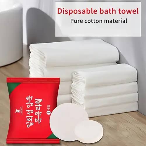 3 Pcs Of Compressed Bath Towels Disposable Face Towels Large