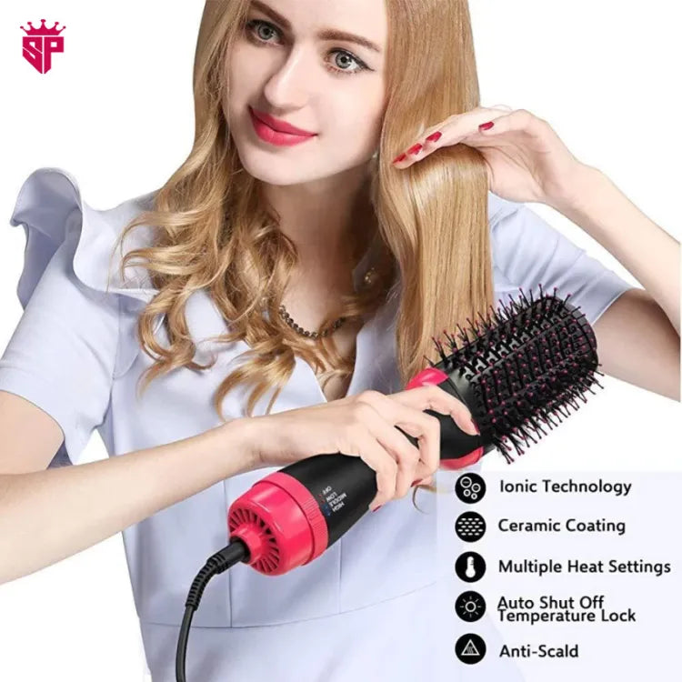 SP Dealz Hair Dryer Brush 3-in-1 Hot Air Brush Hair Styling Machine Brush for Women Fast Drying Styling Straightening Curling Hair