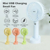 Electric Portable Mini Desk Hand Fan for Kids - Office, Travel, Rechargeable USB Battery