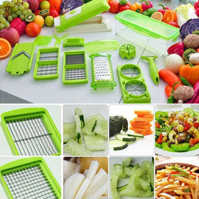 Nicer Dicer Plus 14-in-1 Vegetable Cutter, Fruit Slicer, Vegetable Peeler, All-in-One Vegetable & Fruit Slicer, Peeler & Grater